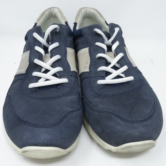 ECCO CS20 Casual Trainer Sneaker Navy Blue Suede Leather Size 47 EU / US 13-13.5 - Picture 4 of 8